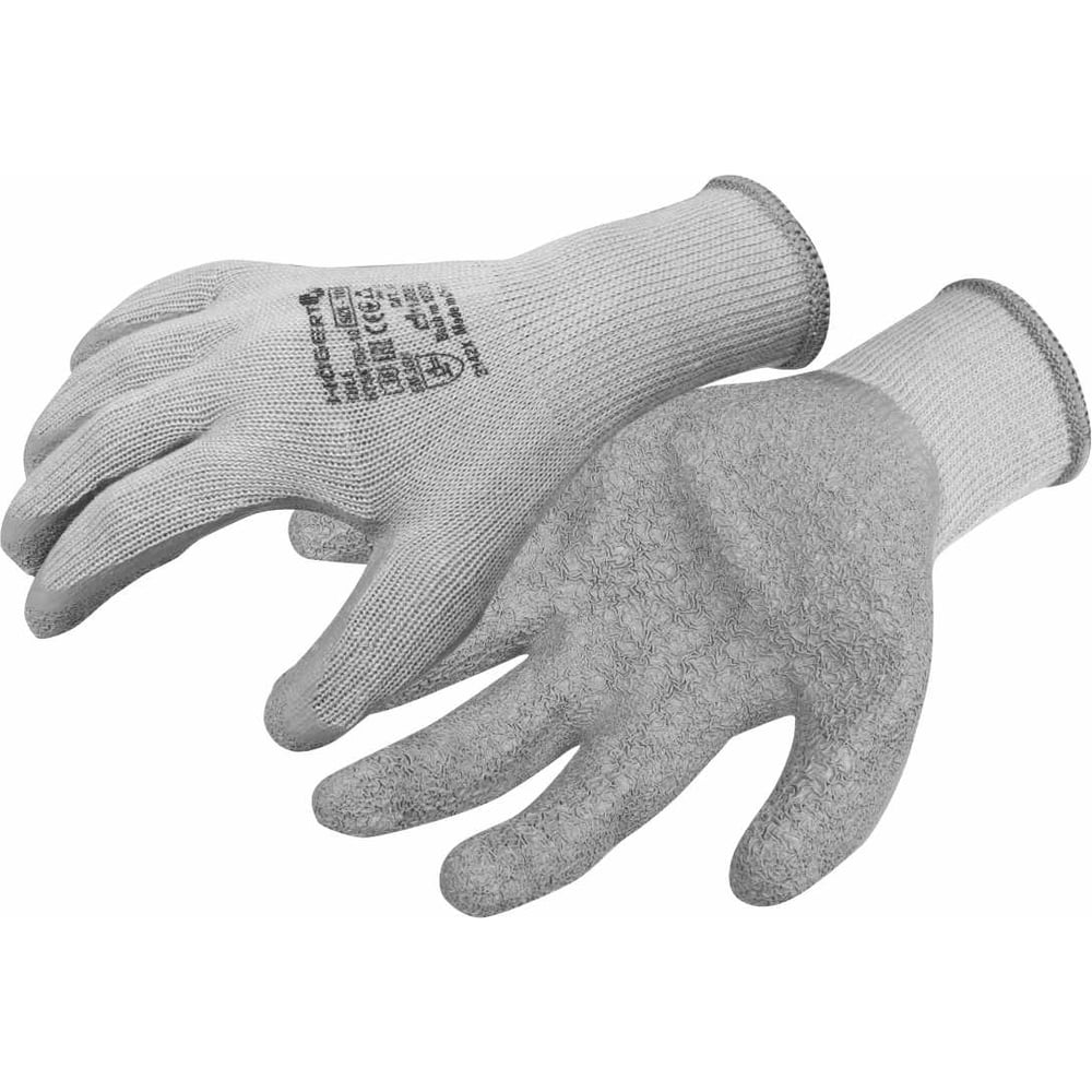 Изображение товара Перчатки рабочие HOEGERT TECHNIK RODER с латексом, размер 10