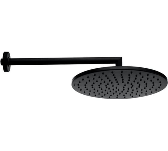 Изображение товара Верхний душ Bossini Cosmo 280 мм, из латуни, с держателем 21x400 мм, черный матовый H70596I.073