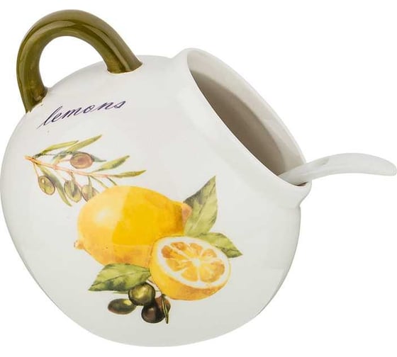 Изображение товара Солонка с ложкой Agness лемон три 9,5x10 см 170 мл 358-1593