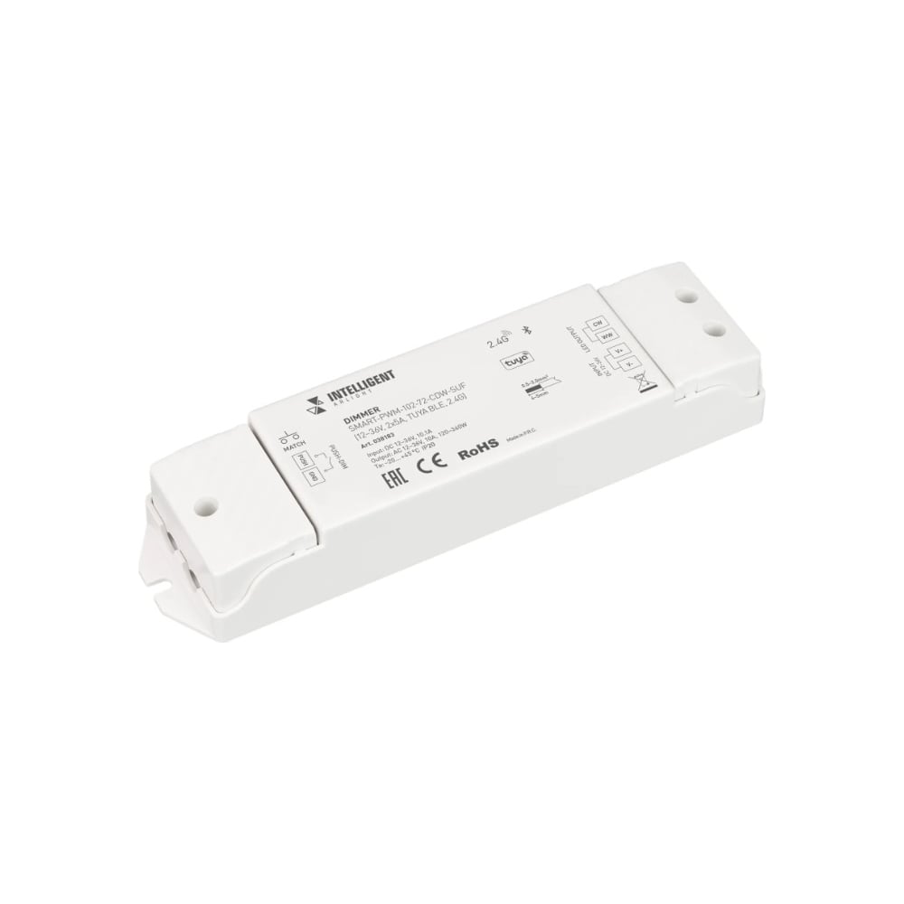 Изображение товара Диммер ARLIGHT SMART-PWM-102-72-CDW-SUF IARL для светодиодных лент, IP20, 2 канала