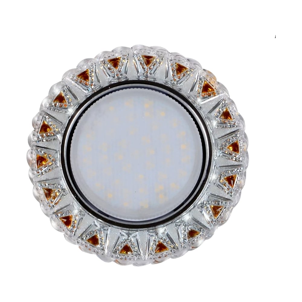 фото Встраиваемый светильник imex gx53+led 4w 4000k, поликристалл ch/clear+gd il.0028.1370