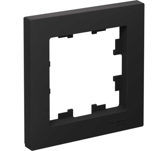 Изображение товара Рамка Systeme Electric ATLASDESIGN, 1-постовая, карбон, ATN001001