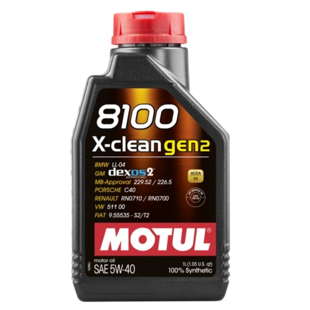 фото Моторное масло 8100 x-clean gen2 5w40 5 л motul 109762