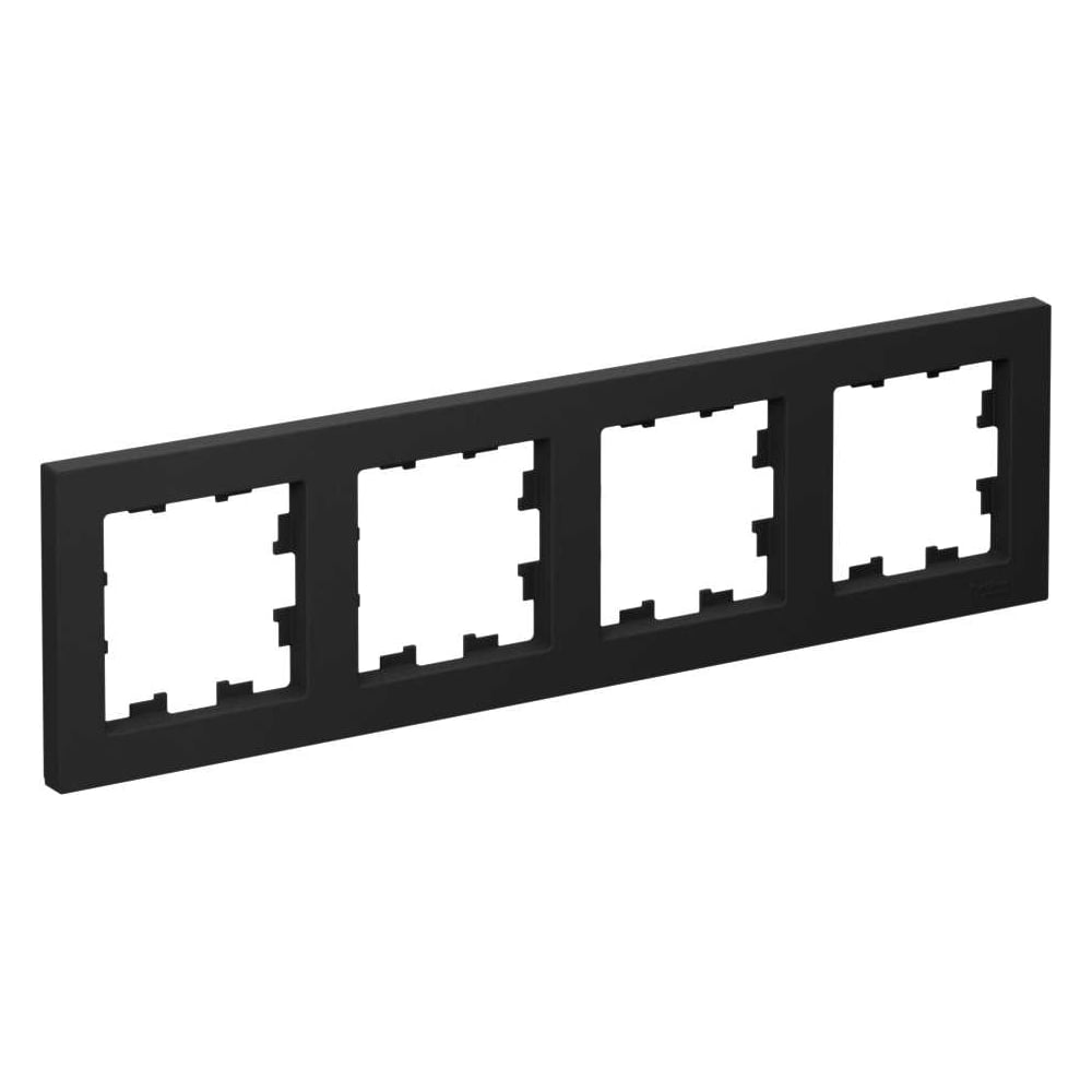 Изображение товара Рамка Systeme Electric ATLASDESIGN 4-постовая карбон IP20 для электропроводки