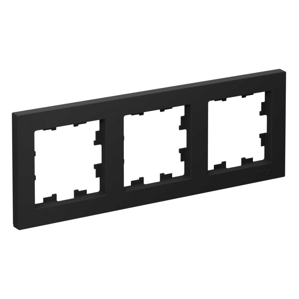 Изображение товара Рамка Systeme Electric ATLASDESIGN 3-постовая карбон универсальная