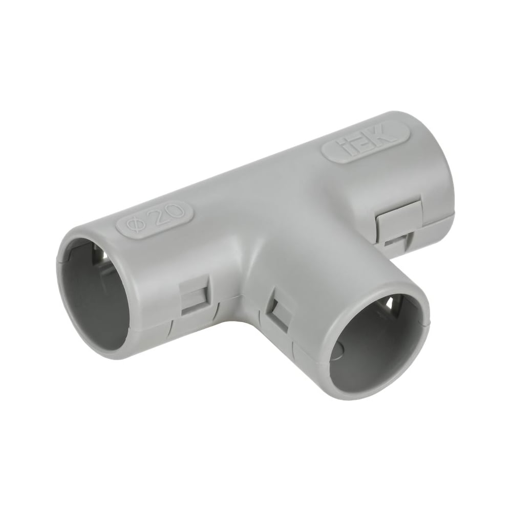 Изображение товара Угол IEK Т-образный 20 мм TI20G - пластиковый соединитель для труб