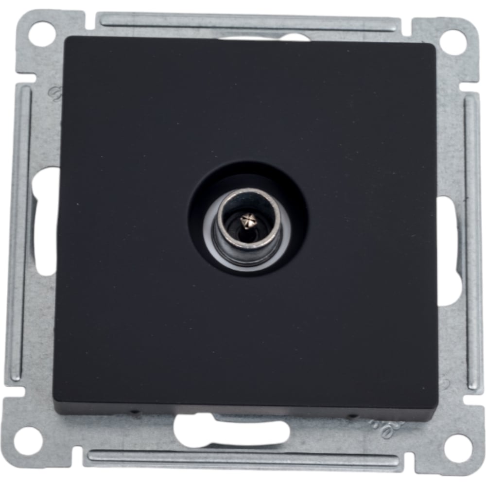 Изображение товара Розетка телевизионная Systeme Electric ATLASDESIGN, оконечный механизм, карбон, IP20