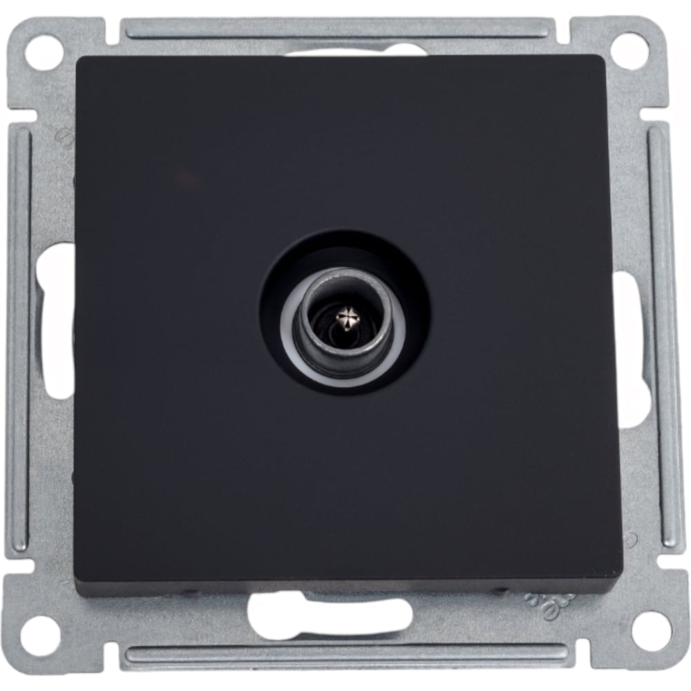 Изображение товара Розетка телевизионная проходная Systeme Electric ATLASDESIGN с карбоновым механизмом