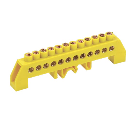 Изображение товара Шина IEK ШНИ-8x12-12-КС-Ж в комбинированном DIN-изоляторе тип Стойка, ИЭК YNN10-812-12DP-K05