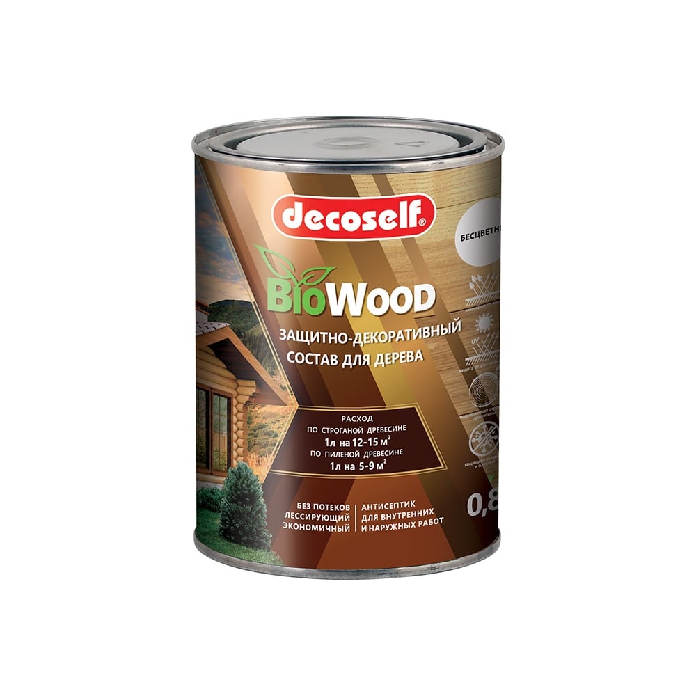 Лессирующий антисептик для дерева Pufas Decoself тов-200265