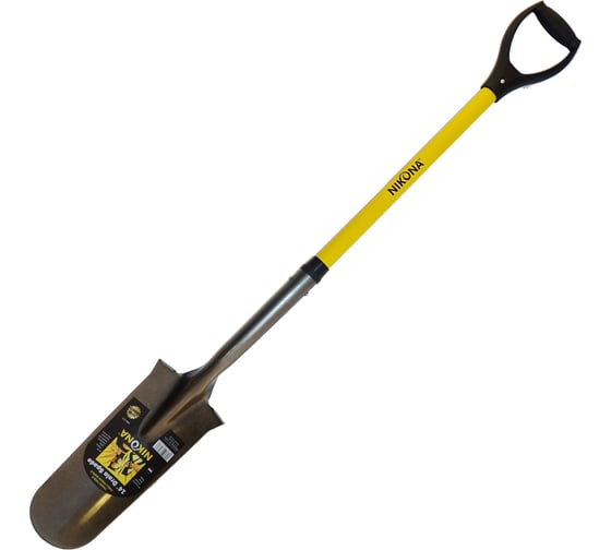 Изображение товара Штыковая лопата NIKONA с длинным лезвием, с фибровой ручкой 36" 68-233
