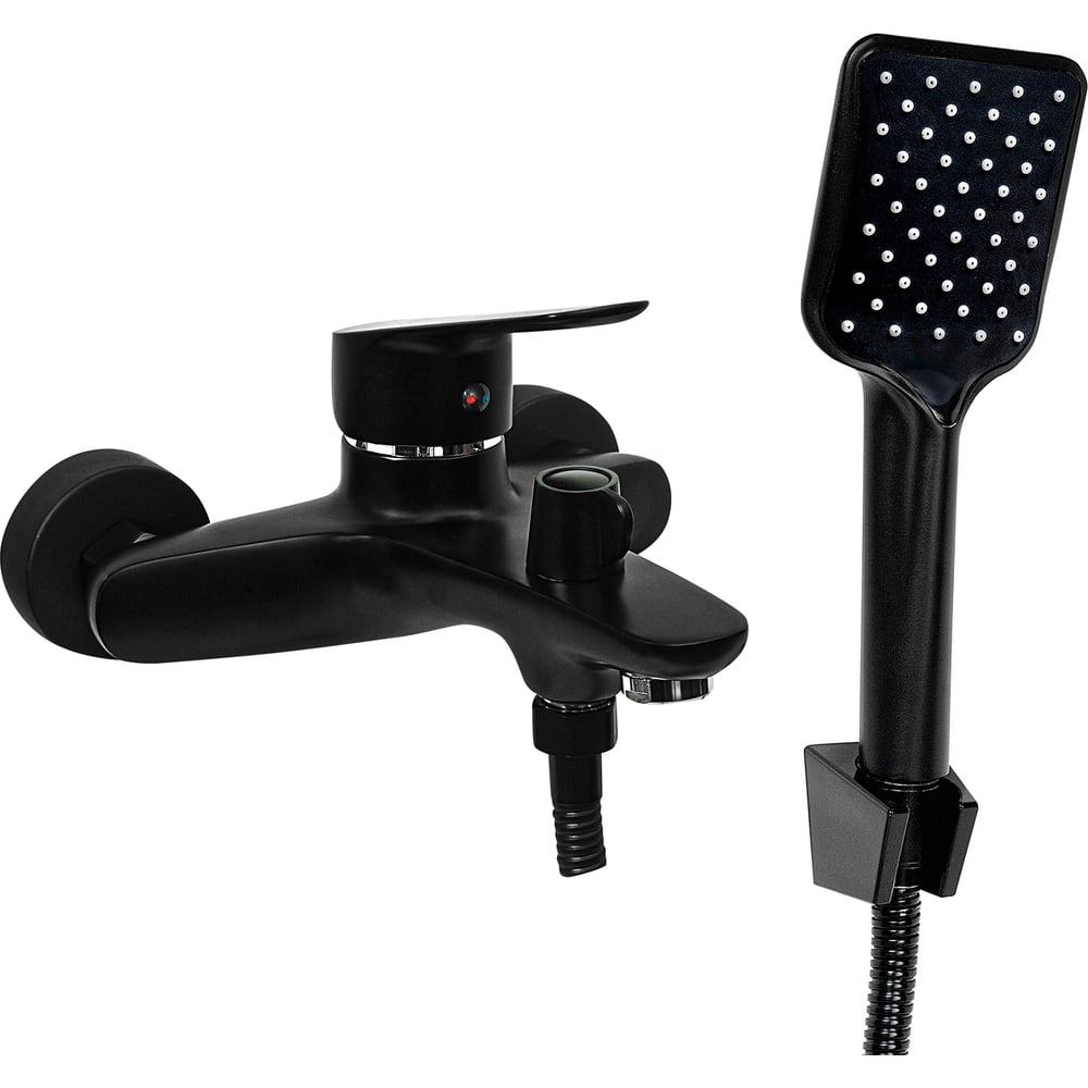 Изображение товара Смеситель для ванны одноручный с коротким литым изливом Славен черный СЛ-ОД-Г3Ч