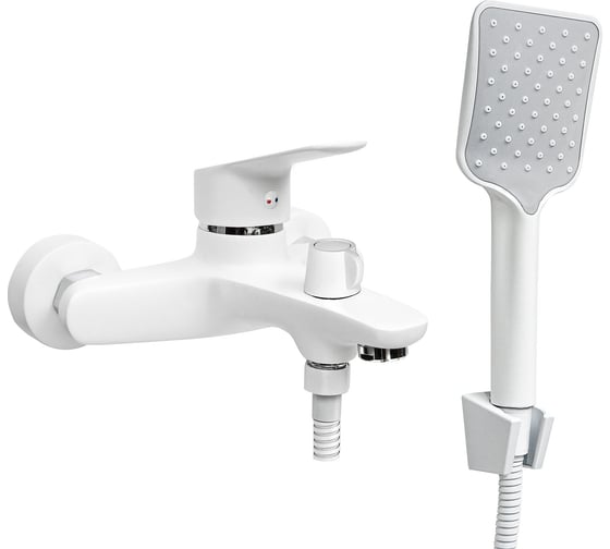 Изображение товара Смеситель для ванны с коротким литым изливом Славен одноручный, белый СЛ-ОД-Г3Б