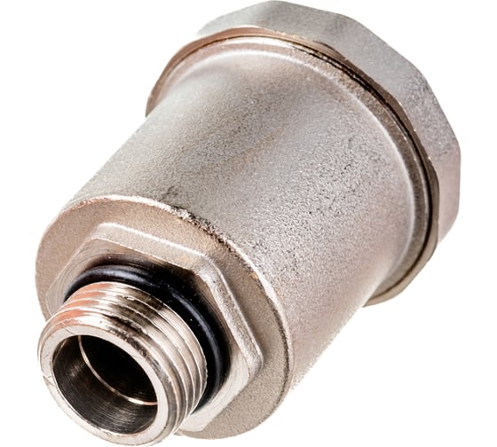 Изображение товара Автоматический воздухоотводчик STOUT вертикальный выпуск, наружная резьба 1/2", никель, уплотнительное кольцо NBR SVS-1011-000015 RG008UB790S9BL