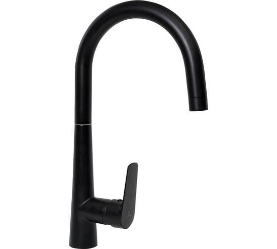 Изображение товара Смеситель для мойки с высоким изливом Славен одноручный, черный СЛ-ОД-Г2Ч
