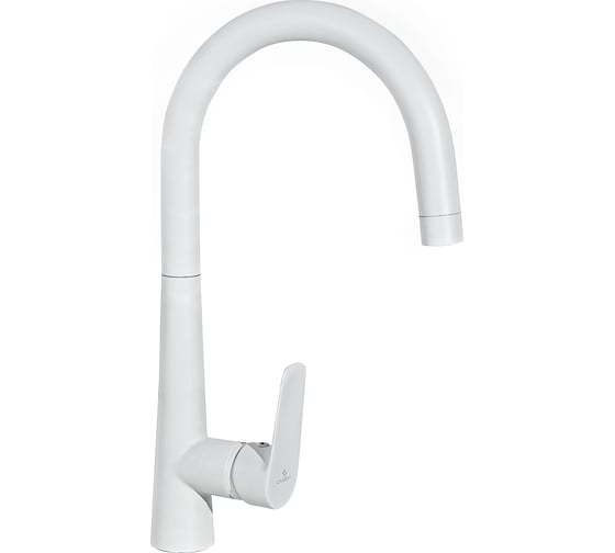 Изображение товара Смеситель для мойки с высоким изливом Славен одноручный, белый СЛ-ОД-Г2Б