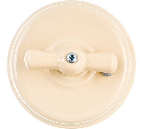 Изображение товара Поворотный выключатель Interior Electric керамика, слоновая кость, серия АРБАТ ВК003