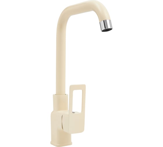 Изображение товара Смеситель для мойки с высоким изливом Славен одноручный, кремовый СЛ-ОД-Д93