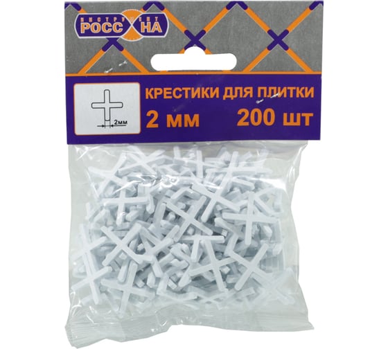 Изображение товара Крестики для кафельной плитки (200 шт; 2 мм) РОССНА Р860792