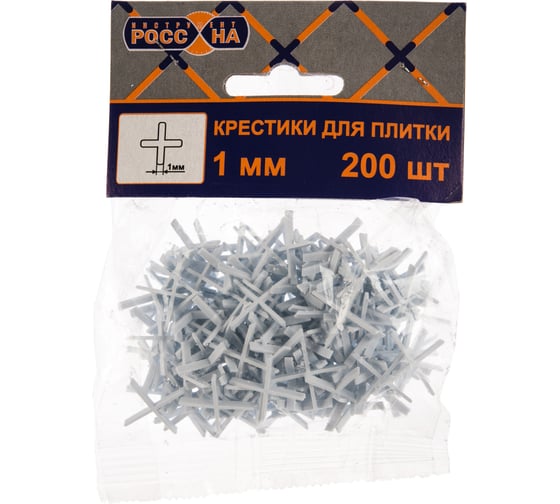 Изображение товара Крестики для кафельной плитки (200 шт; 1 мм) РОССНА Р860790