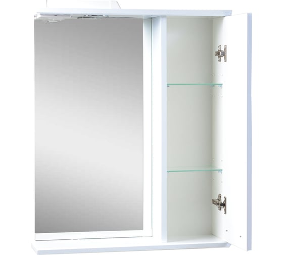 Изображение товара Зеркало со шкафчиком Emmy Рио правое, с подсветкой 55 белый 210049