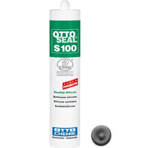 Изображение товара Профессиональный силиконовый герметик OTTO-CHEMIE серый, 300 мл OS100/C02