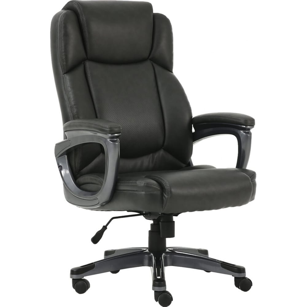 фото Офисное кресло brabix premium favorite ex-577, пружинный блок, рециклированная кожа, серое, 531935