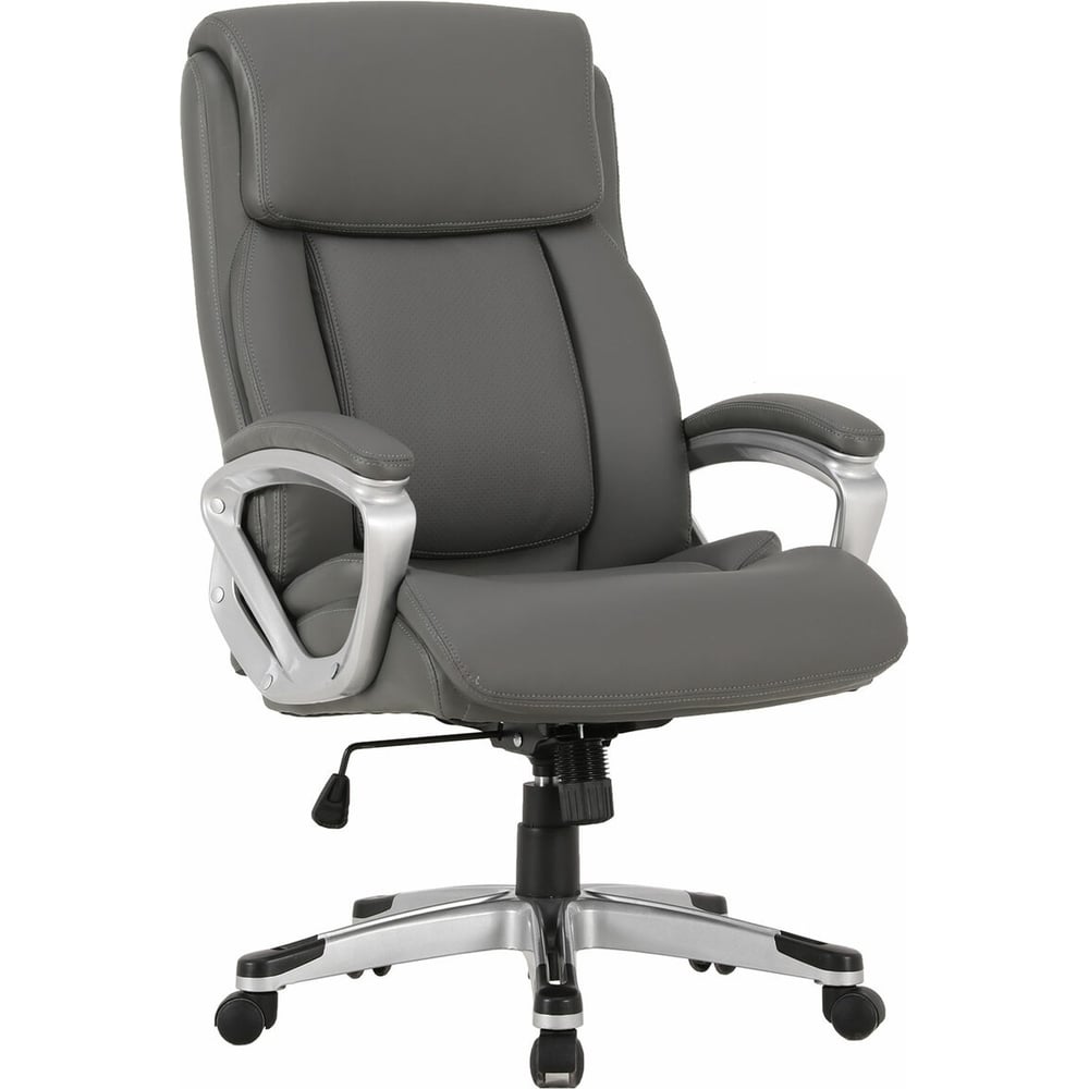 фото Офисное кресло brabix premium level ex-527, пружинный блок, рециклированная кожа, серое, 531937
