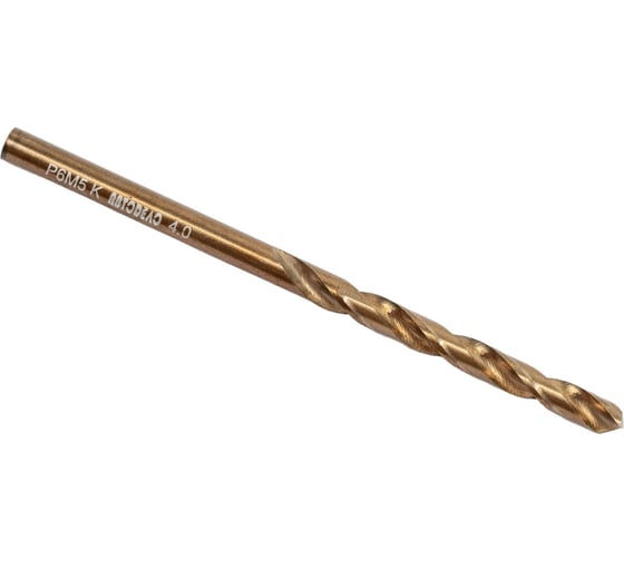 Изображение товара Сверло по металлу 4.0 мм, Р6М5К5 Cobalt 5% Professional АвтоDело 40846 15218