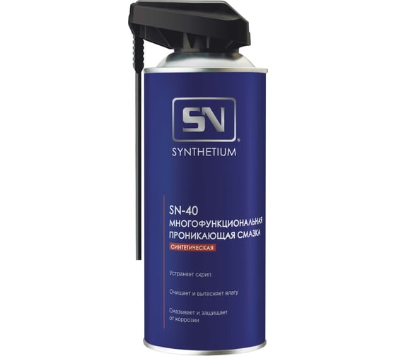 Изображение товара Многофункциональная проникающая смазка-аэрозоль SYNTHETIUM 520 мл SN4005