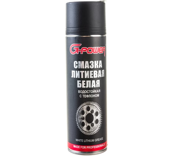 Изображение товара Смазка литиевая белая с тефлоном аэрозоль 650 мл G-POWER GP-514