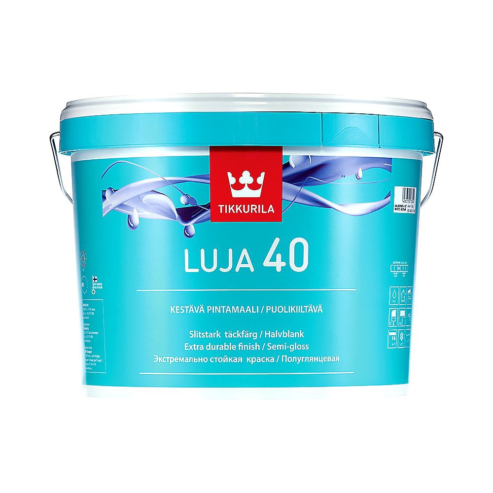 фото Акрилатная краска tikkurila luja 40 п/глянц. база с 0,9 л 40482