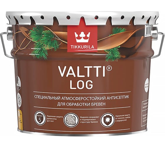 Изображение товара Антисептик для дерева Tikkurila Valtti Log ec 0,9 л 51835 700010345