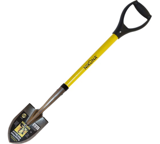 Изображение товара Мини лопата NIKONA с закругленным лезвием, c 27" D фибровой ручкой 68-004