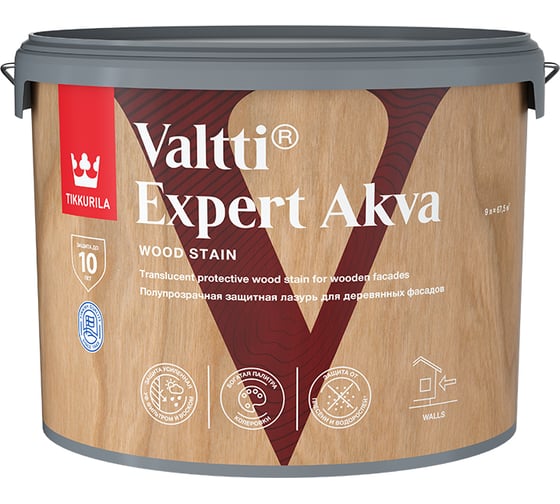 Изображение товара Антисептик для дерева Tikkurila VALTTI EXPERT AKVA  дуб беленый 9 л 700009615
