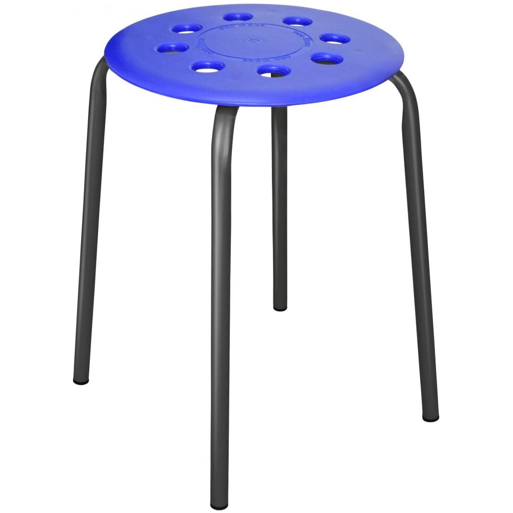 фото Табурет с пластмассовым сиденьем nika, синий тп01/с