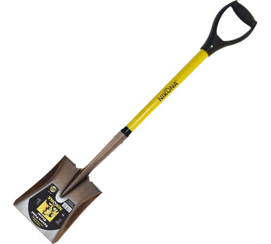 Изображение товара Строительная лопата NIKONA, совковая с D фибровой ручкой 36" 68-146