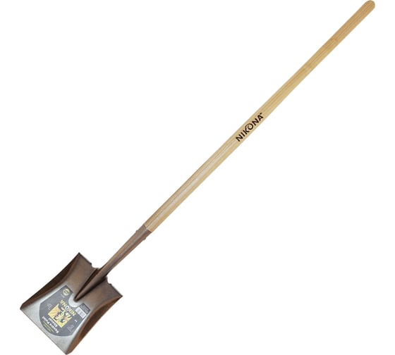 Изображение товара Строительная лопата NIKONA, совковая,14g RN, с деревянной ручкой 48" 68-140