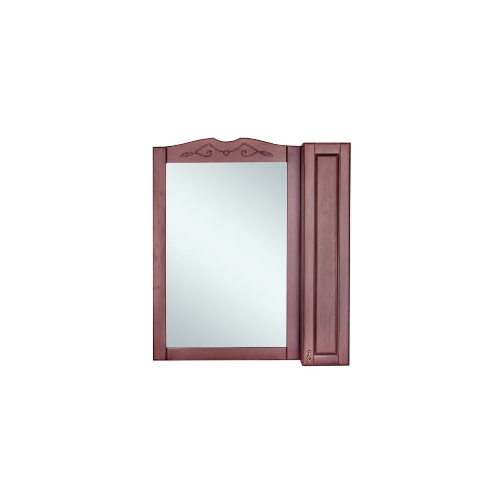 фото Зеркальный шкаф со светильником orange классик f7-85zs1 орех антикварный