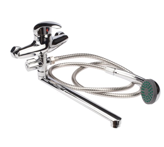 Изображение товара Смеситель для ванны stOmega Омега L-нос 30 см, D=40 мм, поворотный дивертор 3307Н