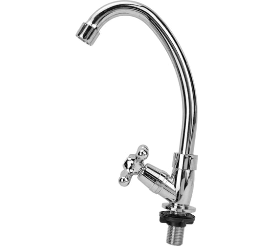 Изображение товара Смеситель stOmega Омега моно, крест, пластиковый, хром Н-1001