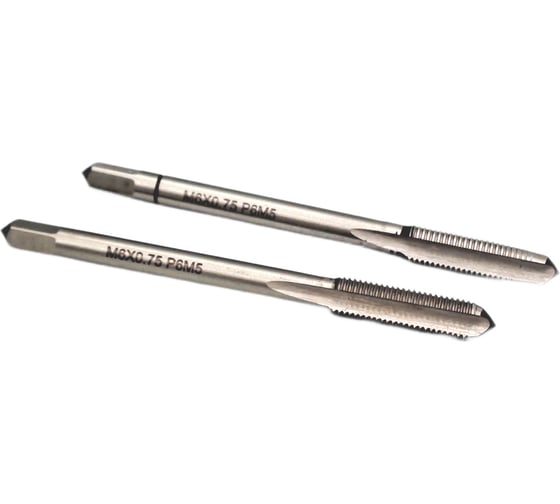 Изображение товара Машинно-ручной метчик TORNERI М 6х0.75 комплект из 2-х штук Р6М5 035256