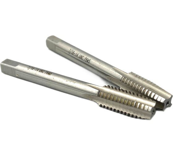 Изображение товара Дюймовый метчик TORNERI UNC 7/16" 14 нитей Р6М5 комплект из 2-х штук 035371