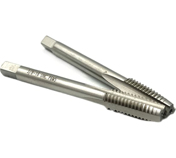 Изображение товара Дюймовый метчик TORNERI UNC 3/8" 16 нитей Р6М5 комплект из 2-х штук 035370