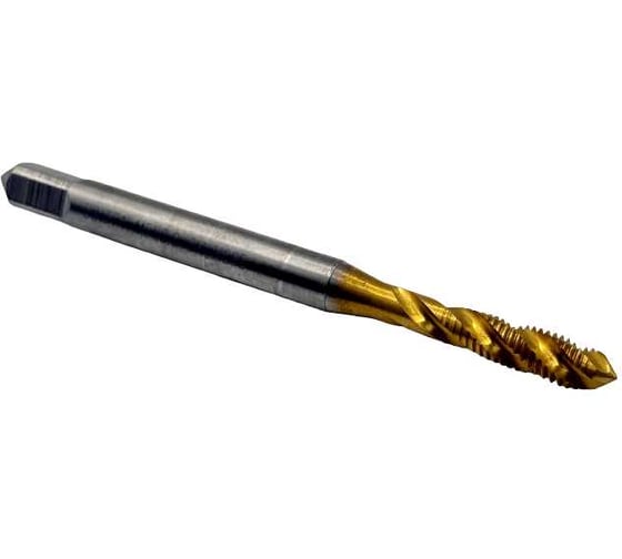 Изображение товара Машинно-ручной метчик TORNERI М 5х0.8 HSSE 6H DIN371 TiN с винтовой канавкой для глухих отверстий 036387