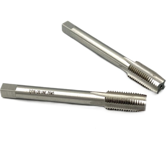 Изображение товара Дюймовый метчик TORNERI UNF 7/16" 20 нитей Р6М5 комплект из 2-х штук 035390
