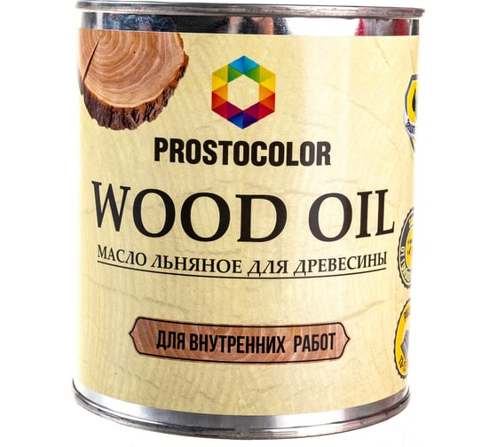 Изображение товара Масло ПРОСТОКОЛОР Prostocolor льняное для древесины WOOD OIL, 0,75 л 101315