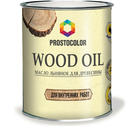 Изображение товара Масло ПРОСТОКОЛОР Prostocolor льняное для древесины WOOD OIL, 2,2 л, 101316