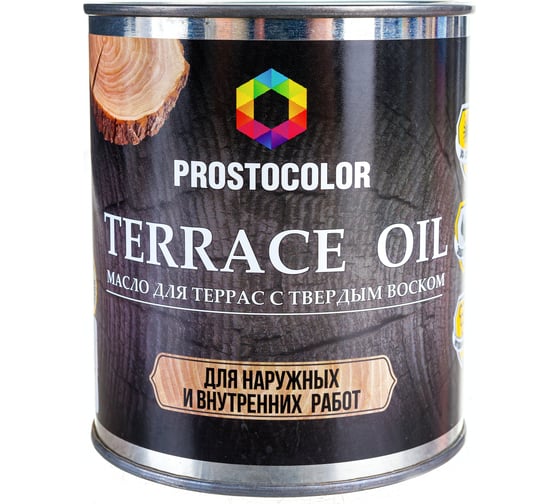 Изображение товара Масло ПРОСТОКОЛОР Prostocolor для террас бесцветный, 0,75л 101114
