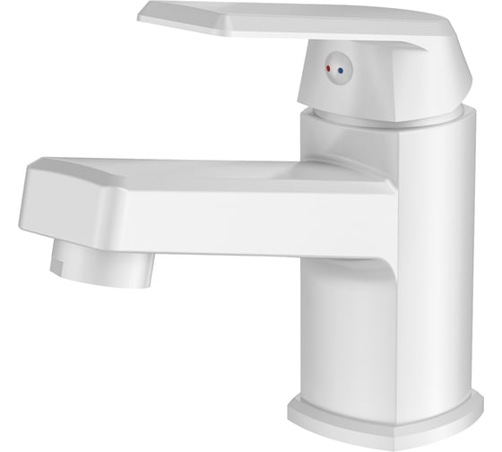 Изображение товара Полимерный смеситель для раковины, белый OneLife P02-021w